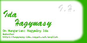 ida hagymasy business card